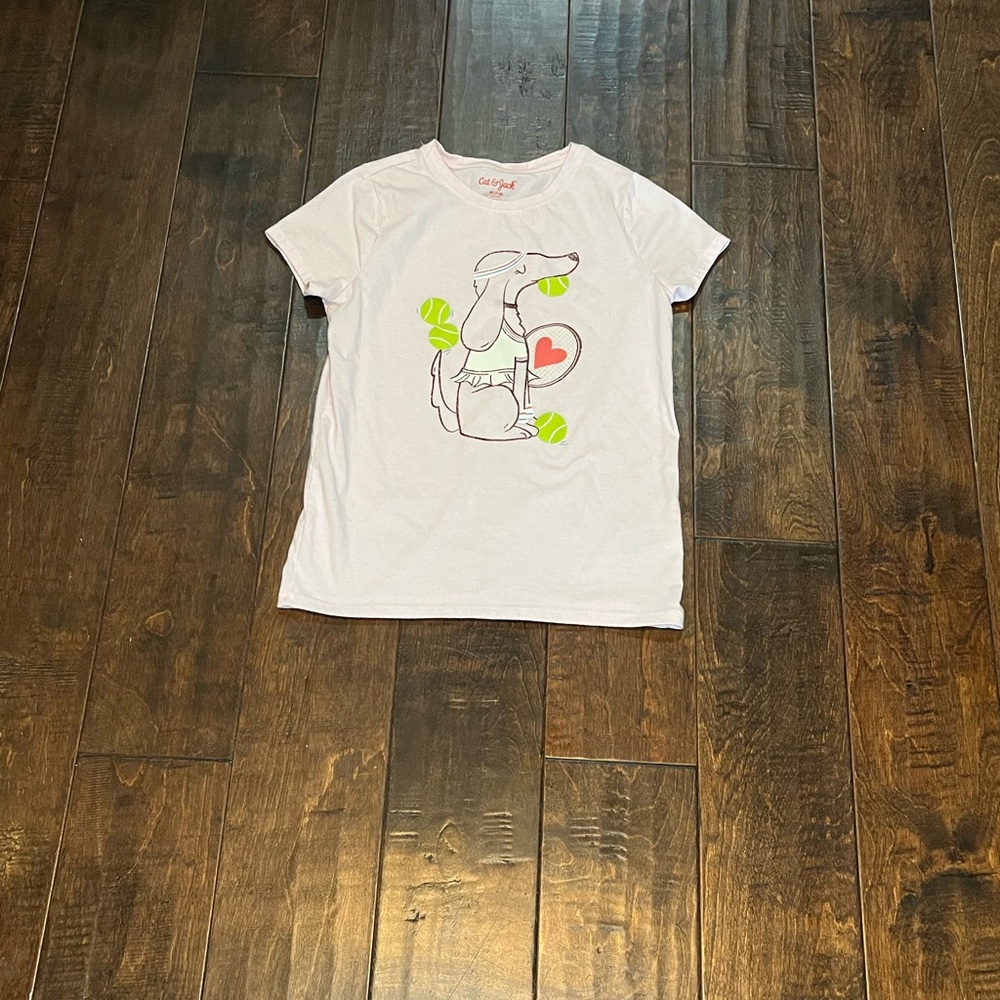 Cute Dog Graphic Kids T-Shirt - White